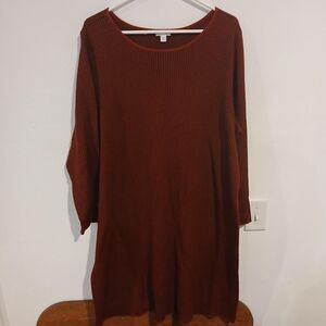 J. Jill Red and Black Houndstooth Dress Size 2X